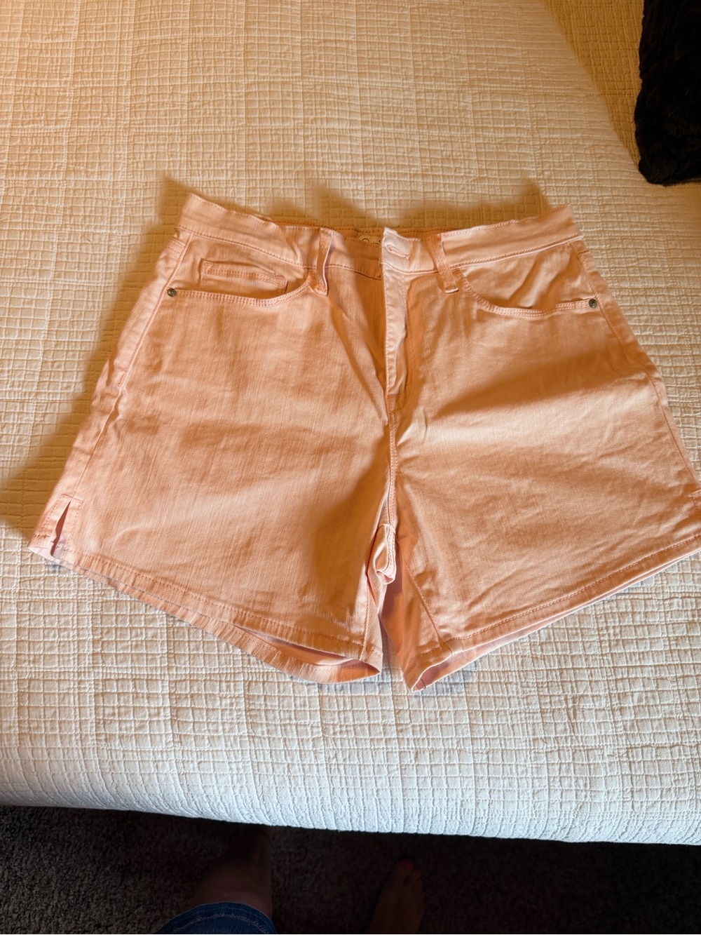 Jessica Simpson Light Pink High-Rise Cotton Shorts